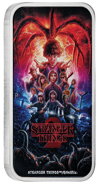 2026 Stranger Things 'S2 Poster' 1oz Silver Coloured Rectangular Coin