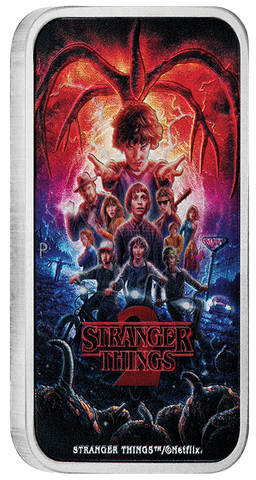 2026 Stranger Things 'S2 Poster' 1oz Silver Coloured Rectangular Coin