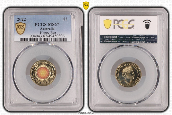 2022 Australian Honey Bee $2 Coin MS67