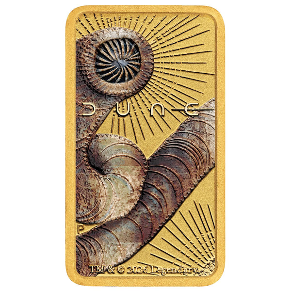 Dune 1g Gold Coloured Minted Bar