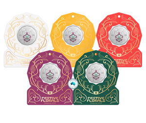 2025 Christmas Decoration 'Festive Florals' 50c Silver Uncirculated Coin