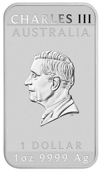2026 Golden Dragon 1oz Silver Coloured Rectangular Coin in Card