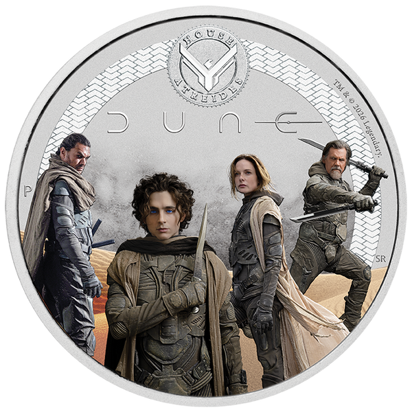 2026 Dune 'House Atredies' 1/2oz Silver Coloured Proof Coin