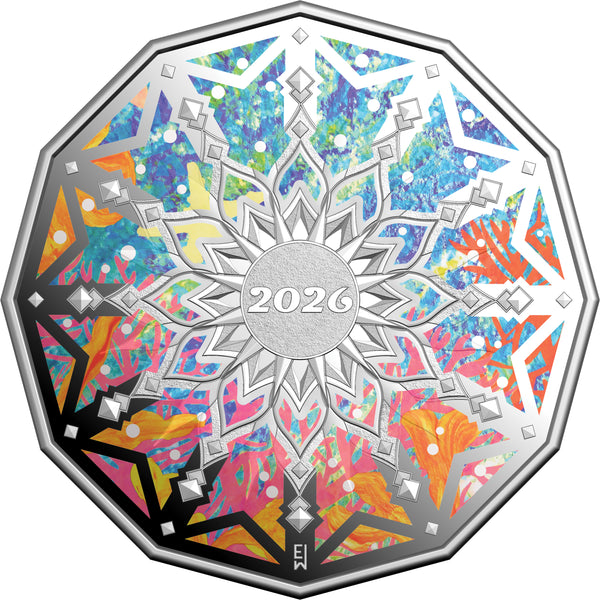 2026 Christmas Decoration 'Colours of Christmas' 50c Coloured Silver Proof Coin