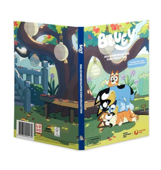 2026 Bluey – $2 Five-Coin Tube and Folder Set (Unopened