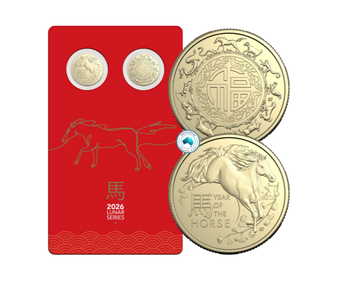 2026 Lunar Year of the Horse 2-Coin $1 Set UNC