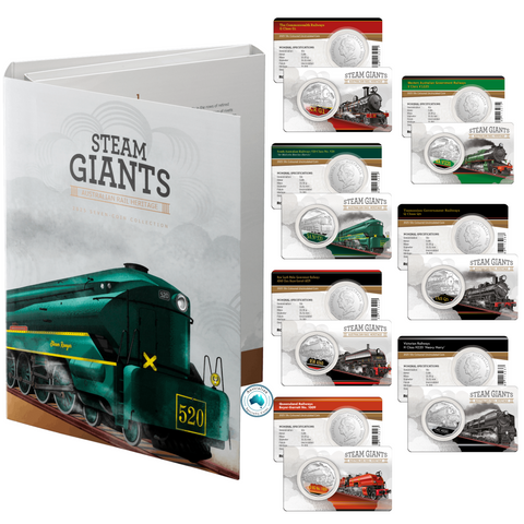 2025 Steam Giants Seven-Coin 50c Coloured Uncirculated Collection