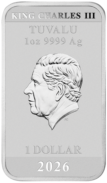 2026 Stranger Things 'S1 Poster' 1oz Silver Coloured Rectangular Coin