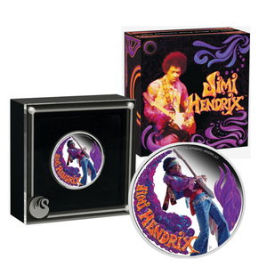 2025 Jimi Hendrix 1oz Silver Proof Coloured Coin