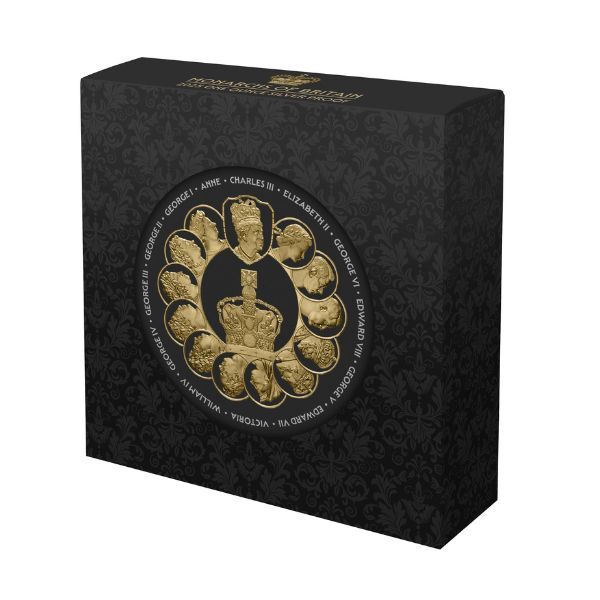 2025 Monarchs of Britain Gold-Plated 1oz Fine Silver Proof Coin