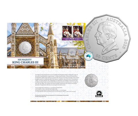 2025 King Charles III 50c PNC - Hobart Money Expo Overprint
