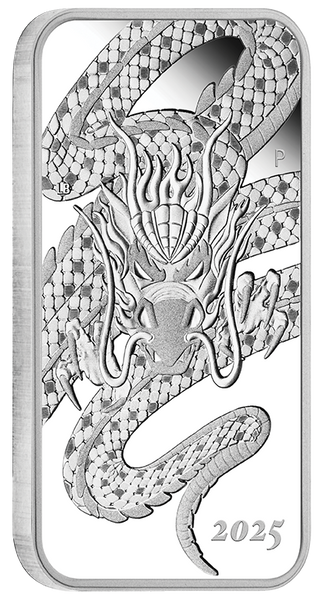 2025 Dragon $1 Rectangular Silver Proof Coin