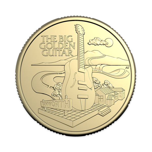 2025 Aussie Big Things 2 - $1 Uncirculated Coin on Card – The Big Golden Guitar
