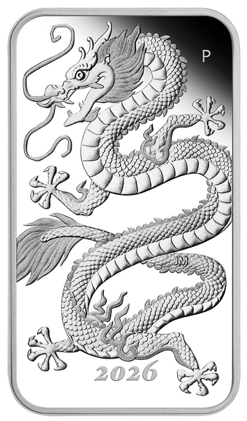 2026 Dragon $1 Rectangular Silver Proof Coin