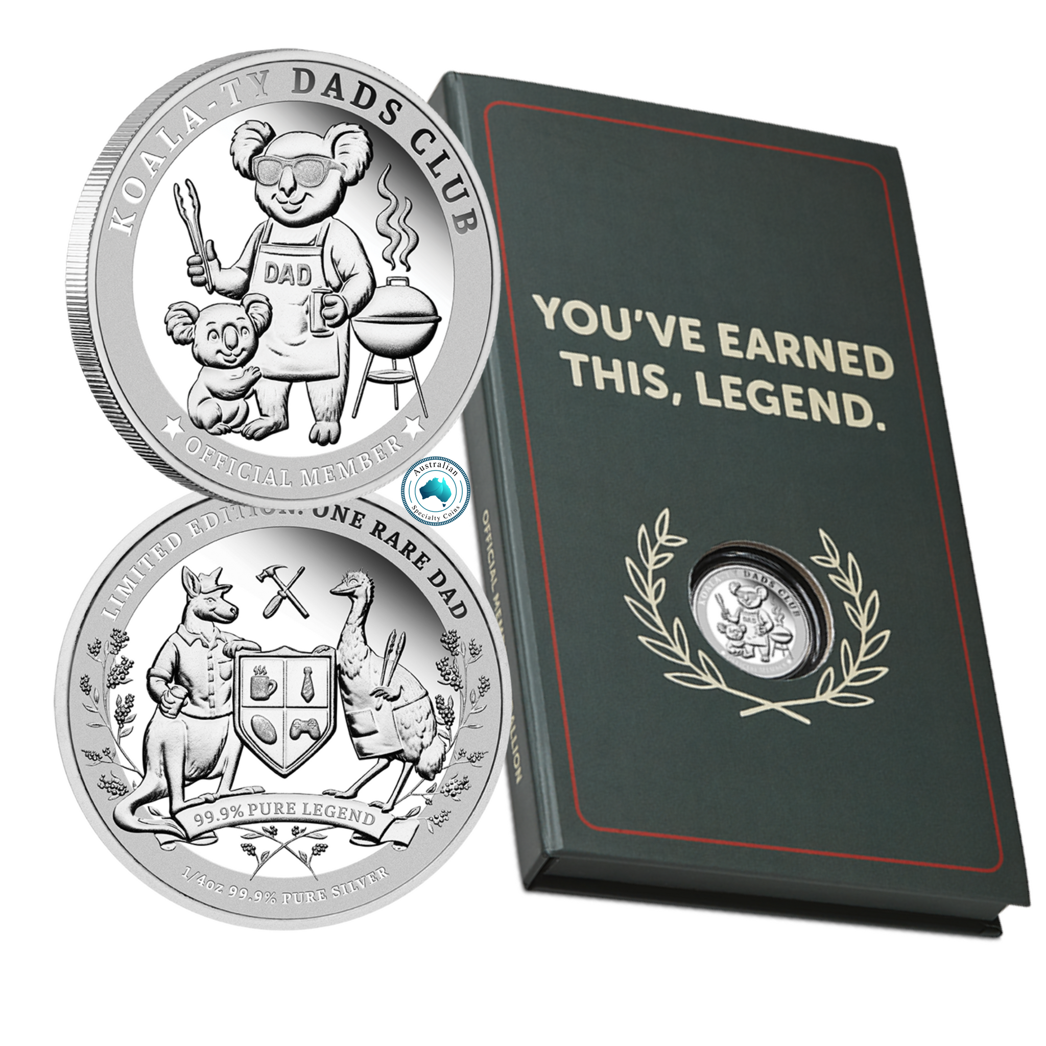 Quality Dads Club 'Official Member' 1/4oz Silver Medallion