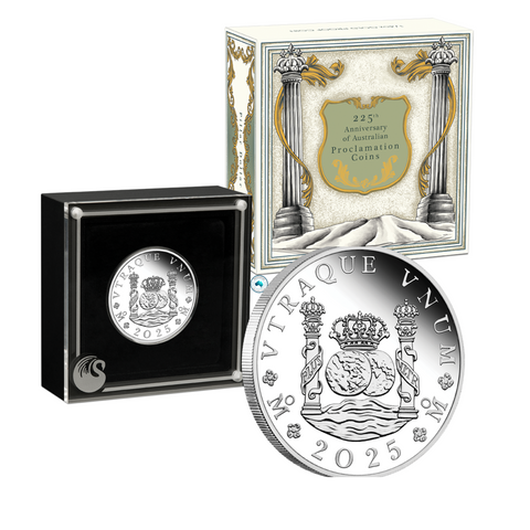 2025 Australian Proclamation Coins
225th Anniversary – Pillar Dollar 1oz Silver Proof Coin