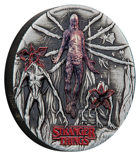 2026 Stranger Things 'Villains' 2oz Silver Antiqued Coloured Coin