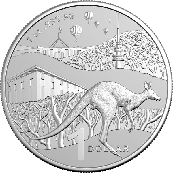 2025 Kangaroo Series 1 oz Fine Silver Frosted Uncirculated Coin