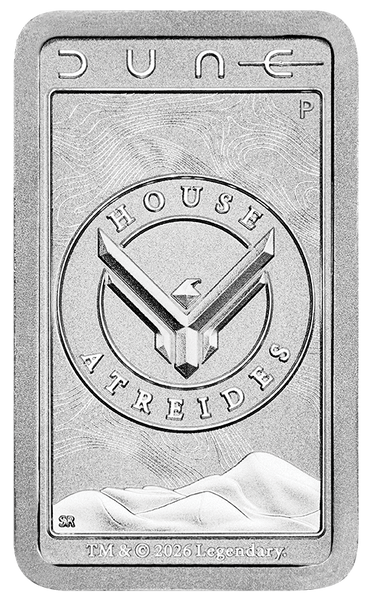 2026 Dune 'House Atreides' 10g Silver Minted Bar