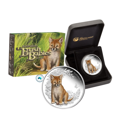 2011 Australian Bush Babies 'Dingo' 1/2oz Coloured Silver Proof Coin