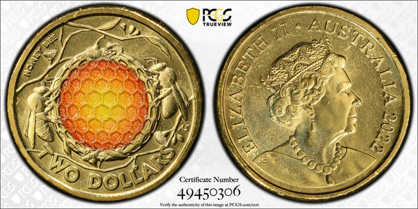 2022 Australian Honey Bee $2 Coin MS67