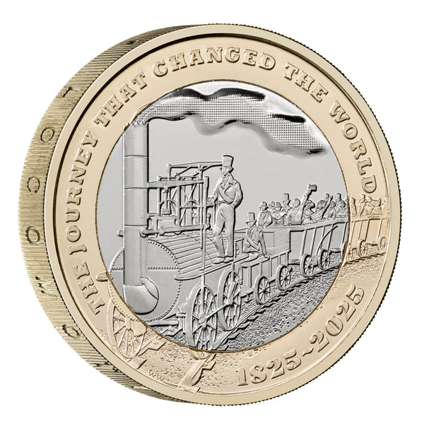 2025 The Modern Railway UK 200 Years £2 Brilliant Uncirculated Coin on Card