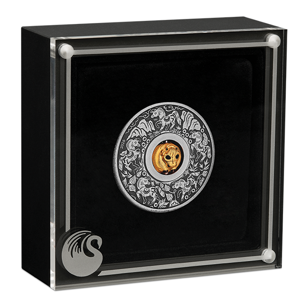 2026 Year of the Horse Rotating Charm 1oz Silver Antiqued Coin