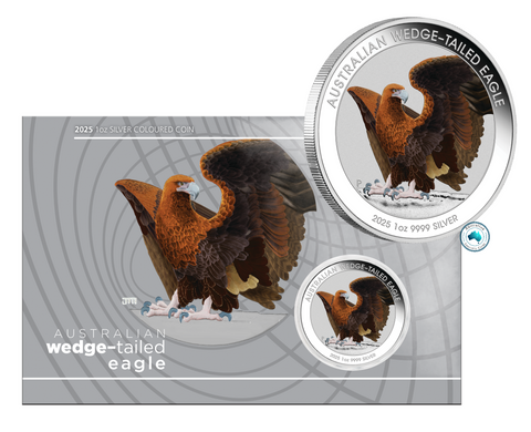 2025 Australian Wedge-Tailed Eagle 1oz Silver Coloured Coin