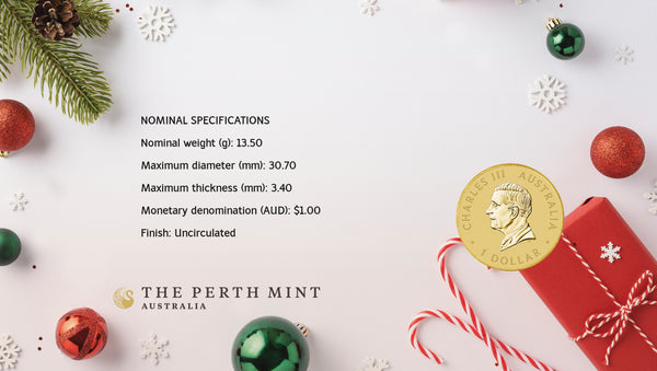 2025 Merry Christmas 'Gingerbread Man' $1 Coloured Coin PNC