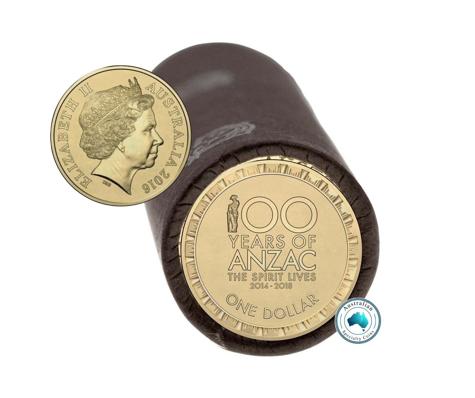 2016 Anzac 100 Years $1 Cotton & Co Coin Roll