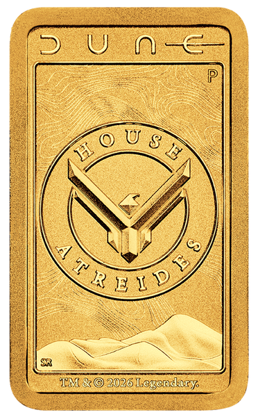 2026 Dune 'House Atreides' 1g Gold Minted Bar