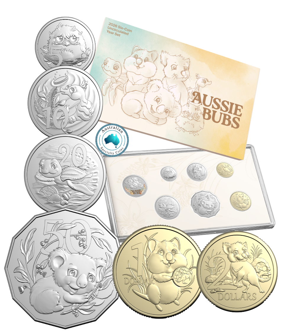 2026 Aussie Baby Animals Six-Coin Mint Set with Medallion