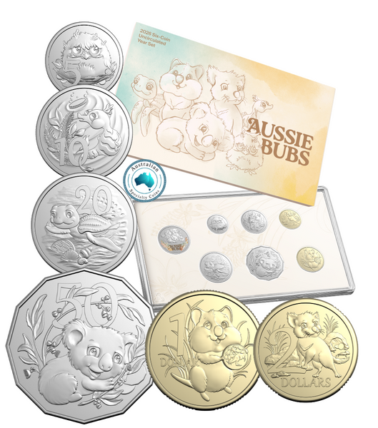 2026 Aussie Baby Animals Six-Coin Mint Set with Medallion