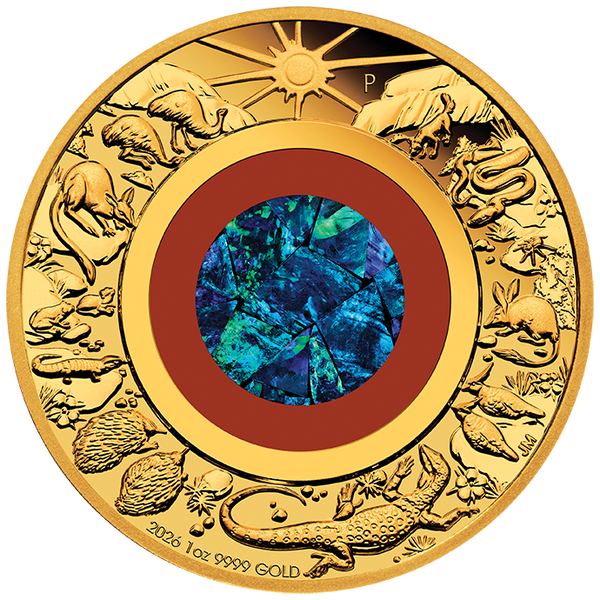 2026 Wonders of Australia 'The Outback' 1oz Gold Proof Opal Coin