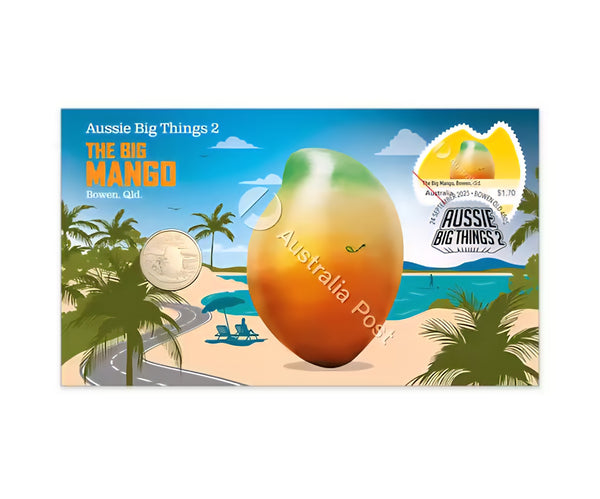 2025 Aussie Big Things 2 The Big Mango $1 Coin Postal Numismatic Cover