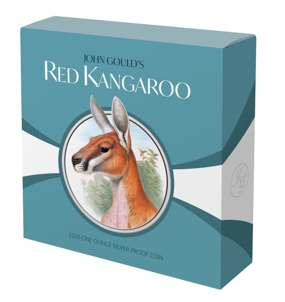 2026 Red Kangaroo 1oz Coloured Silver Proof Coin