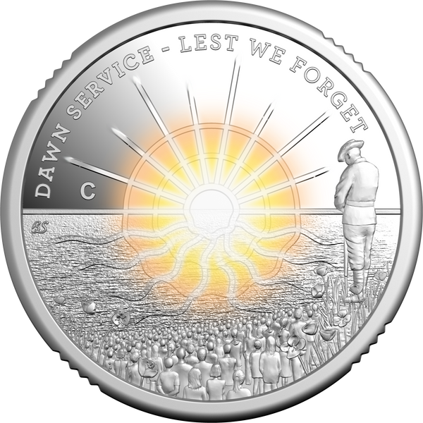 2026 Dawn Service $2 'C' Mintmark Coloured Silver Proof Coin