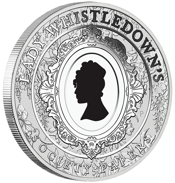 2026 Bridgerton - Lady Whistledown 1oz Silver Proof Coloured Coin