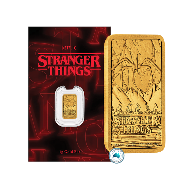 2026 Stranger Things 1g Gold Minted Bar