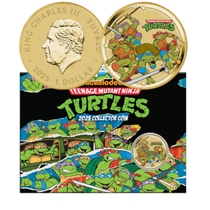 2025 Teenage Mutant Ninja Turtles $1 Coloured Coin on Card