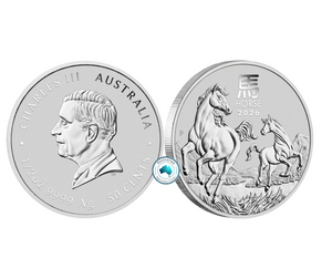 2026 Lunar Year of the Horse 1/2oz Silver Coin in Capsule (Perth Mint)