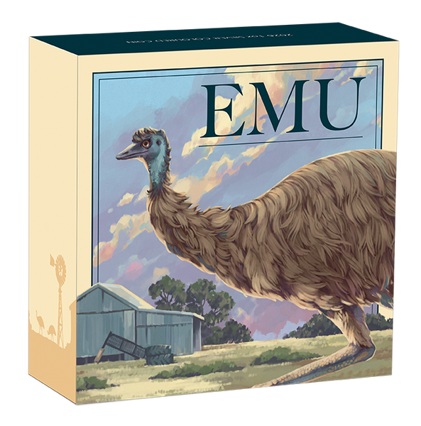 2026 Australian Emu 1oz Silver Coloured Coin