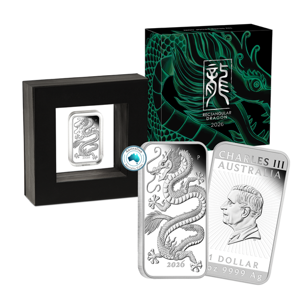 2026 Dragon $1 Rectangular Silver Proof Coin