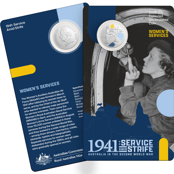 2026 Service Amid Strife 3-Coin Coloured Uncirculated Box Set