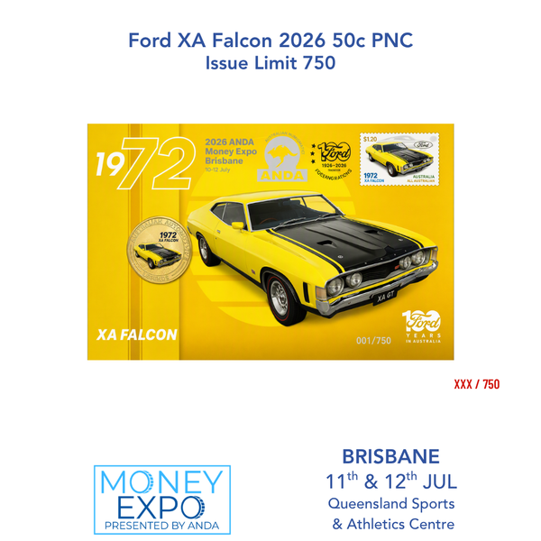 2026 Ford XA $1 PNC with Brisbane Money Expo Overprint