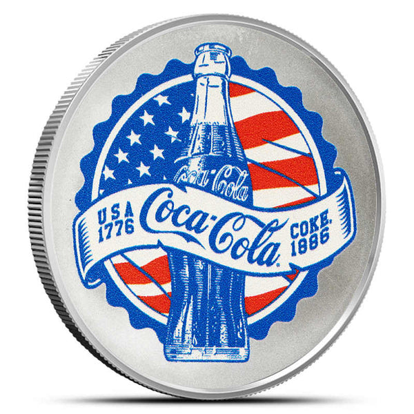 Coca-Cola USA 1oz Coloured Proof Round