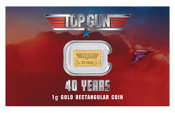 40 Years of Top Gun 2026 1g Gold Rectangle Coin