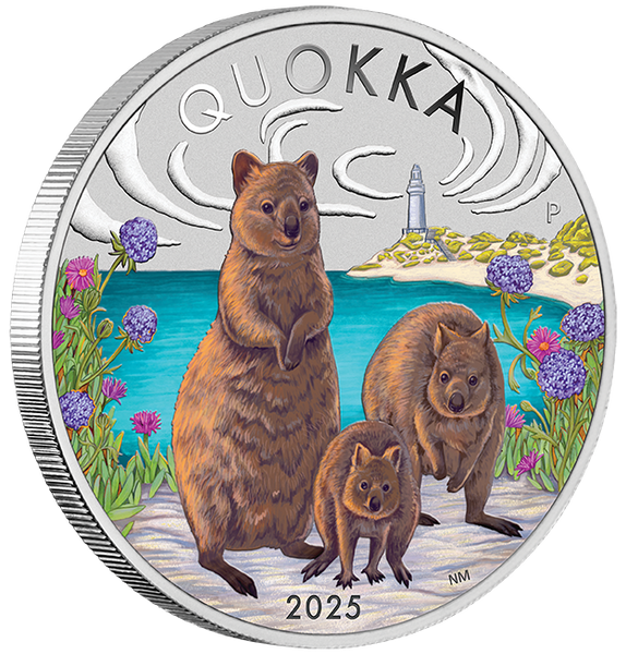 2025 Quokka 1oz Silver Coloured Proof Coin