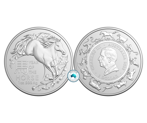 2026 Lunar Year of the Horse 1oz Silver Coin in Capsule (RAM)