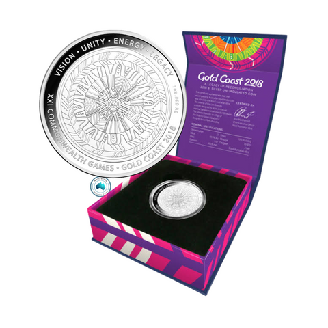 2018 Gold Coast $1 1oz Silver Uncirculated Coin
